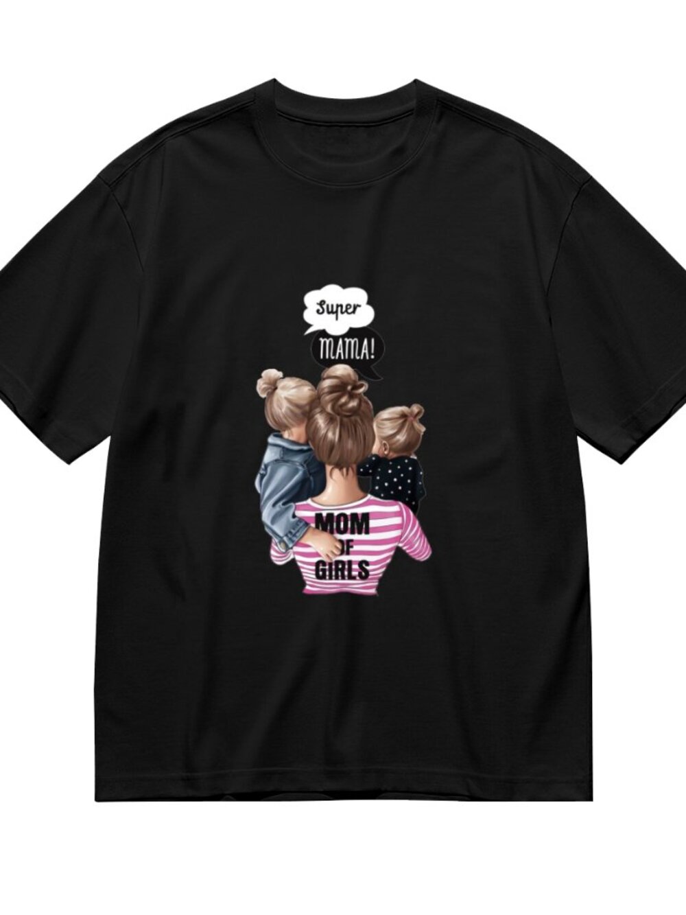 Mom of Girls Short Sleeve Tee - Black - Picture 3 of 5
